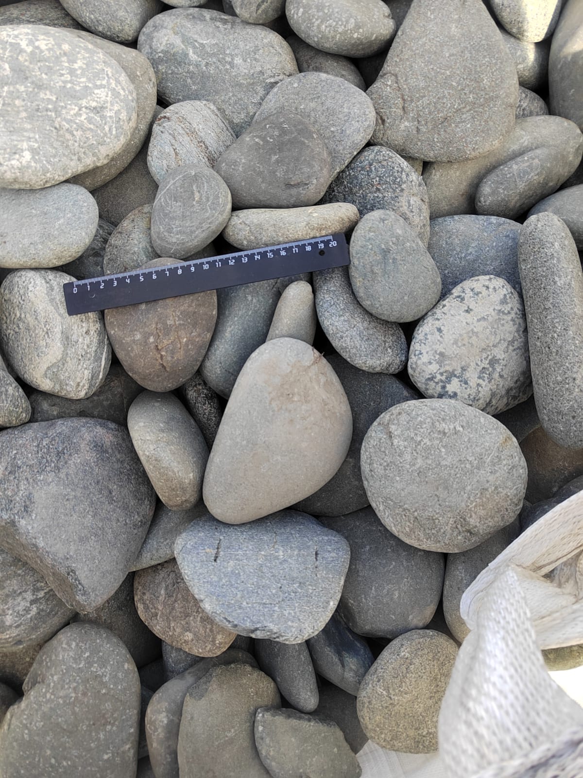 Kamenclub.ru: Галька речная плоская (серо-белая) фр. 70-120 мм. купить   в  Краснодарегалька галечник речной серый, белый окатанная плоская  природная галька 7000 руб/т   фото КАМЕНЬ КЛУБ