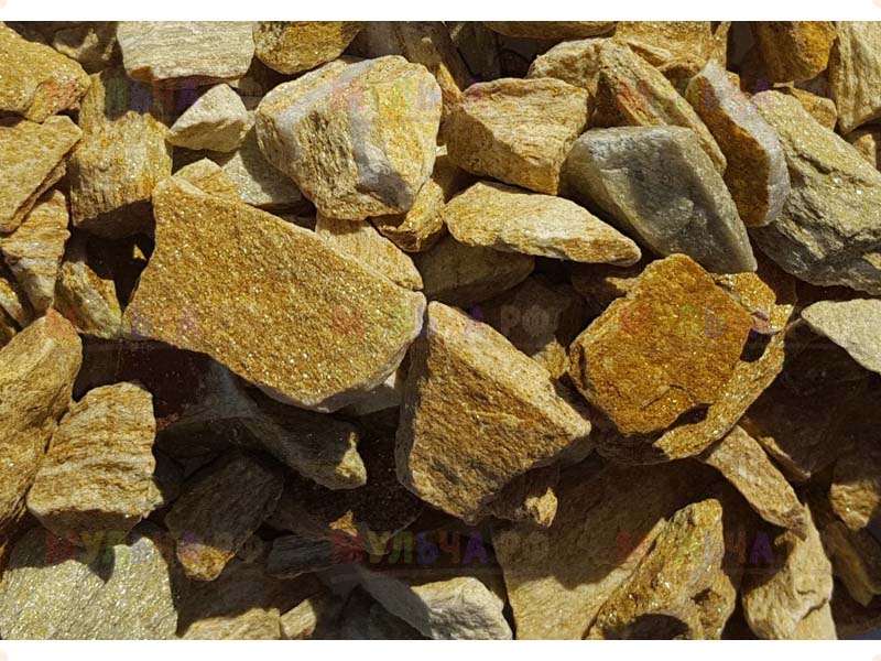  Щебень крошка желтый (ЗЛАТОЛИТ) фр. 5-10 мм.  купить  в Краснодаре мрамор золотистый, бежевый, желтый каменная ландшафтная декоративная крошка здатолита 8 000 руб/т   фото 